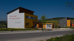 Straßenansicht der Solarsiedlung